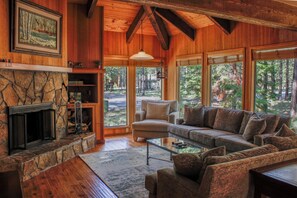 Televisión, chimenea