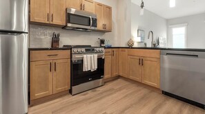 Fridge, dining tables