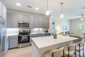 Fridge, dining tables - Landing | Incredible 2BD, Pool, Gym (Santa Rosa Beach)