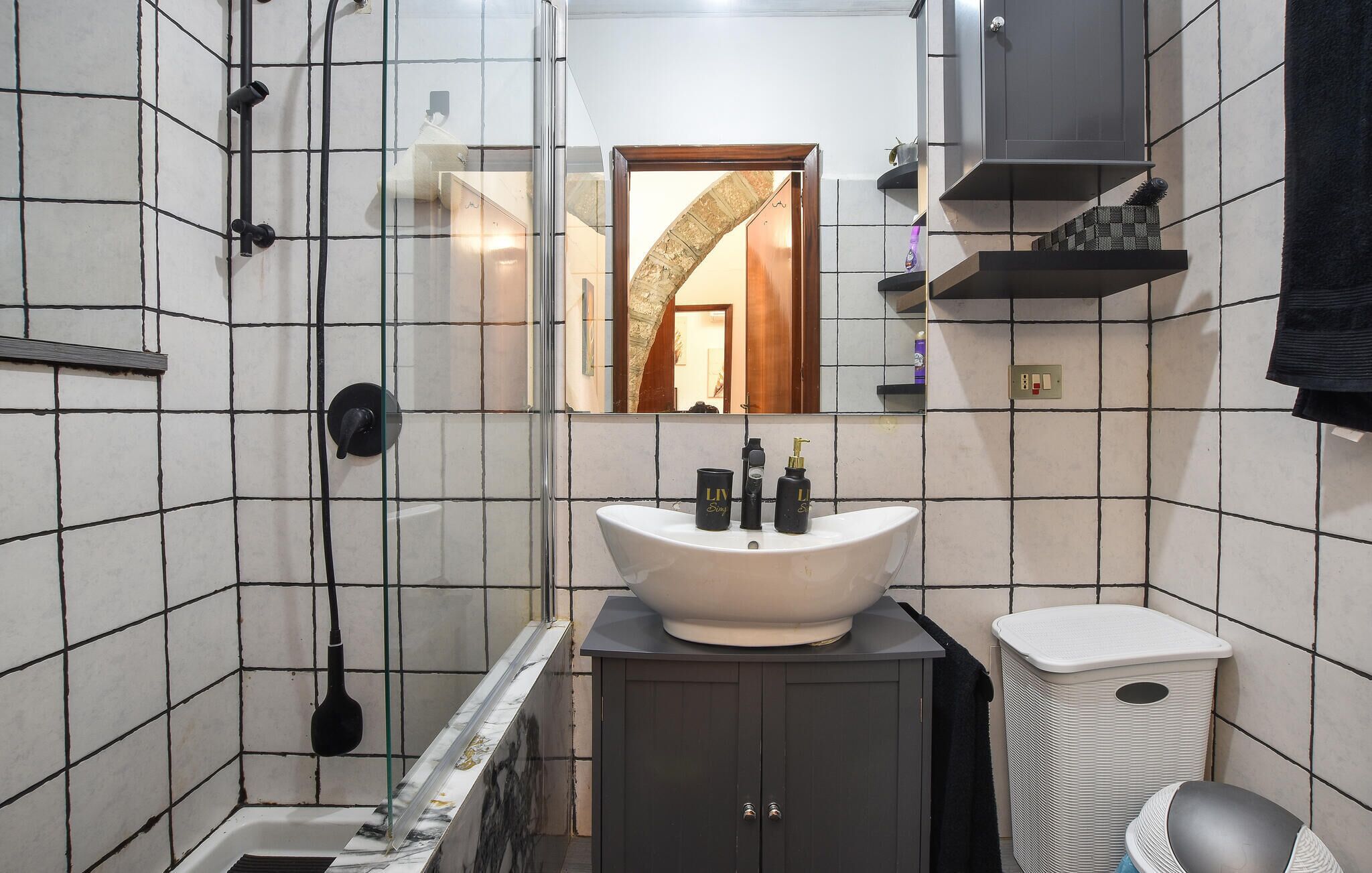 Shower, hair dryer