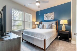 1 غرفة نوم ومكتب ومكواة/لوح كي وواي فاي