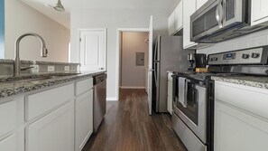 Fridge, dining tables