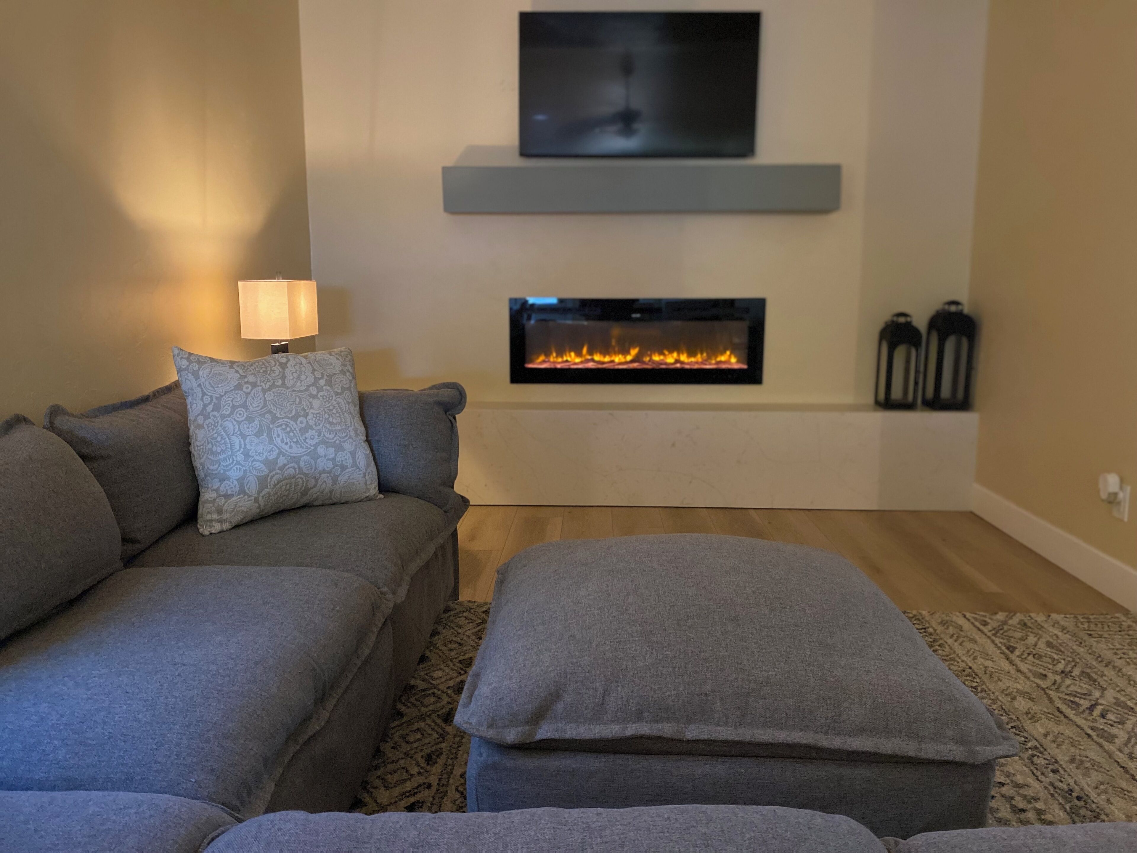 TV connectée, cheminée