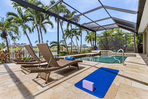 A heated pool