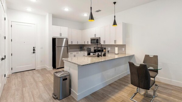 Fridge, dining tables - Landing | Incredible 1BD in Denton (Denton)