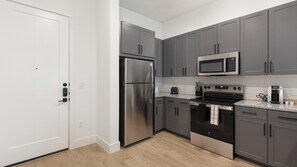 Fridge, dining tables