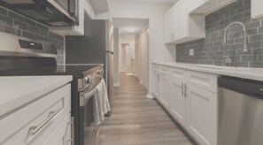 Fridge, dining tables