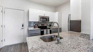 Fridge, dining tables