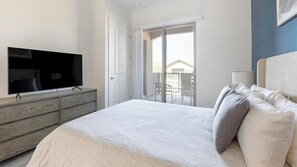 2 bedrooms, desk, iron/ironing board, WiFi