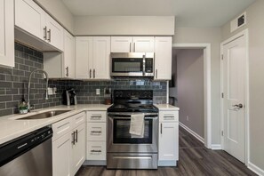 Fridge, dining tables