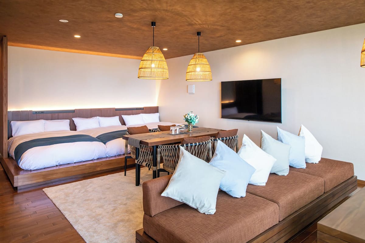 Premium Triple Room with Open-Air Bath and Sea View, Non Smoking | Down comforters, in-room safe, blackout drapes, WiFi (free)