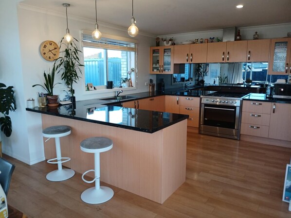 Microwave, oven, stovetop, dishwasher