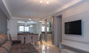 Basic Apartment | Living area - 3BR apt 110m to Beach, Near BC Sights Drb0205 (Balneário Camboriú)