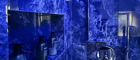 Douche, séchoir à cheveux, bidet, serviettes fournies