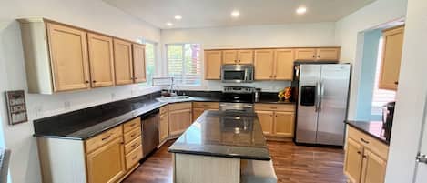 Microwave, oven, stovetop, dishwasher