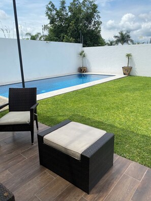 Outdoor pool, a heated pool