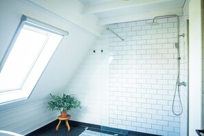 Ducha, toallas y papel higiénico