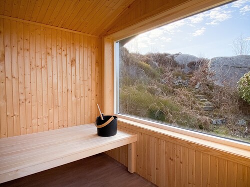 Architect-designed villa with pool, sauna and sea view in Mjörn | SE09124