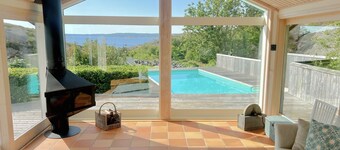 Architect-designed villa with pool, sauna and sea view in Mjörn | SE09124