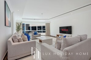Living area - LUX The Al Seef Marina Suite 2 (Dubai)