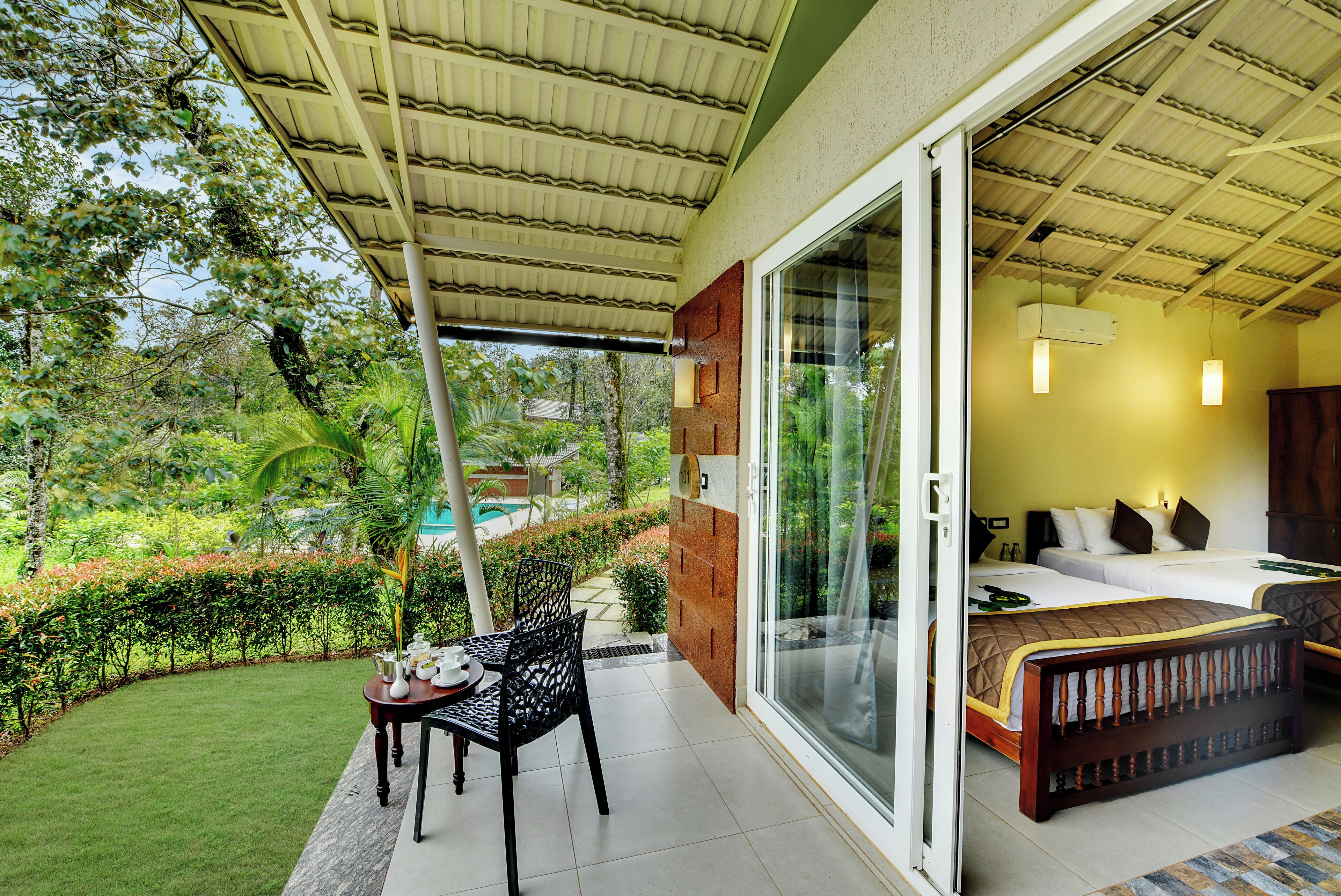 Family Double Room, Pool View | Balcony view
