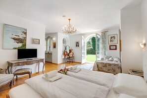 Family Villa, 4 Bedrooms, Mountainside (Villa Tre Pini) | Laptop workspace, iron/ironing board, free WiFi, bed sheets