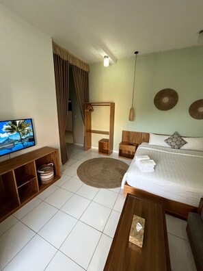 Standard Double Room, Balcony, Garden View | Blackout drapes, soundproofing, iron/ironing board, free WiFi