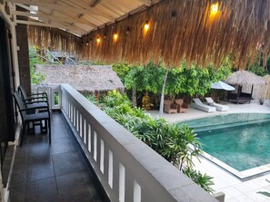 Deluxe Double Room, Balcony, Pool View | Terrace/patio - Glam Canggu (Canggu)