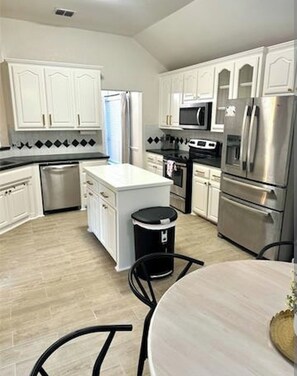 Microwave, oven, stovetop, dishwasher