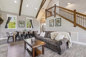 TV, fireplace, video games