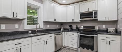 Fridge, microwave, coffee/tea maker