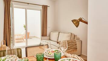 Deluxe appartement, uitzicht op de binnenplaats | Uitzicht op de binnenplaats