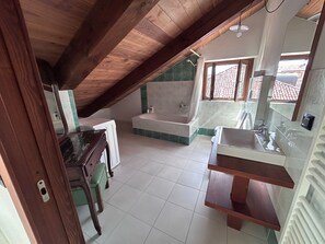 Séchoir à cheveux, serviettes fournies, savon, papier de toilette