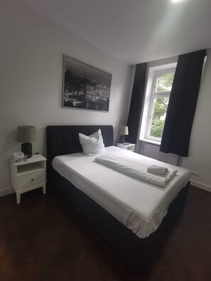 1 bedroom, iron/ironing board, bed sheets