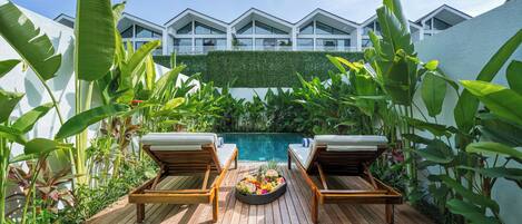 Deluxe Villa, 2 Bedrooms, Non Smoking, Pool View | Terrace/patio