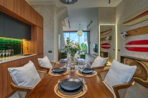 Deluxe Villa, 2 Bedrooms, Non Smoking, Pool View | Private kitchen | Fridge, oven, stovetop, dishwasher