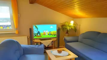 Fernseher, DVD-Player, Stereoanlage
