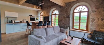 HexenburgbeiDresden 3 Zimmer Architektengaleriewohnung mit eigener Sauna, 2 Kaminen - Nähe Sächsische Schweiz