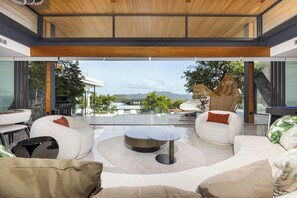 Luxury House, 4 Bedrooms, Garden View, Garden Area | Living area | 55-inch LED TV with digital channels