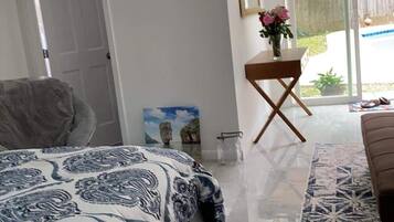 1 bedroom, iron/ironing board, Internet, bed sheets