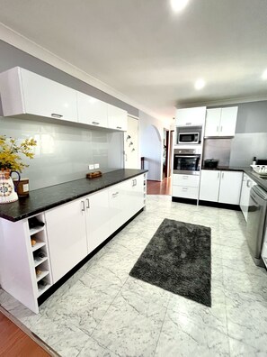 Microwave, oven, stovetop, dishwasher