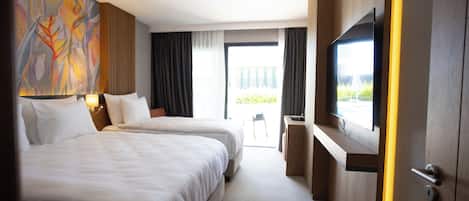 Standard Triple Room, Pool View | Premium bedding, Select Comfort beds, free minibar items, in-room safe