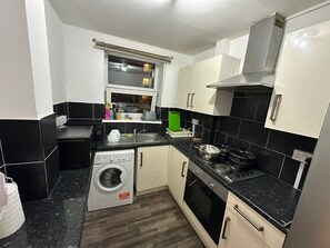 Microwave, oven, stovetop, dishwasher