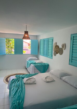 Family Quadruple Room, Courtyard View | Free WiFi - Amaly Pousada (Japaratinga)