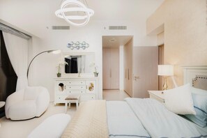2 bedrooms, iron/ironing board, WiFi, bed sheets - Full Burj Khalifa & Fountain View - 2BR Gem (Dubai)