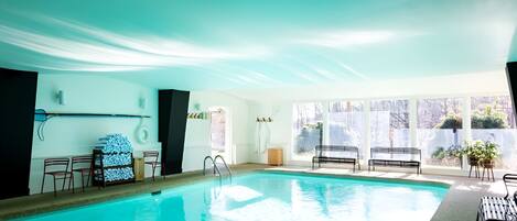 Indoor pool, a heated pool