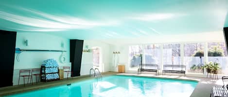 Indoor pool, a heated pool