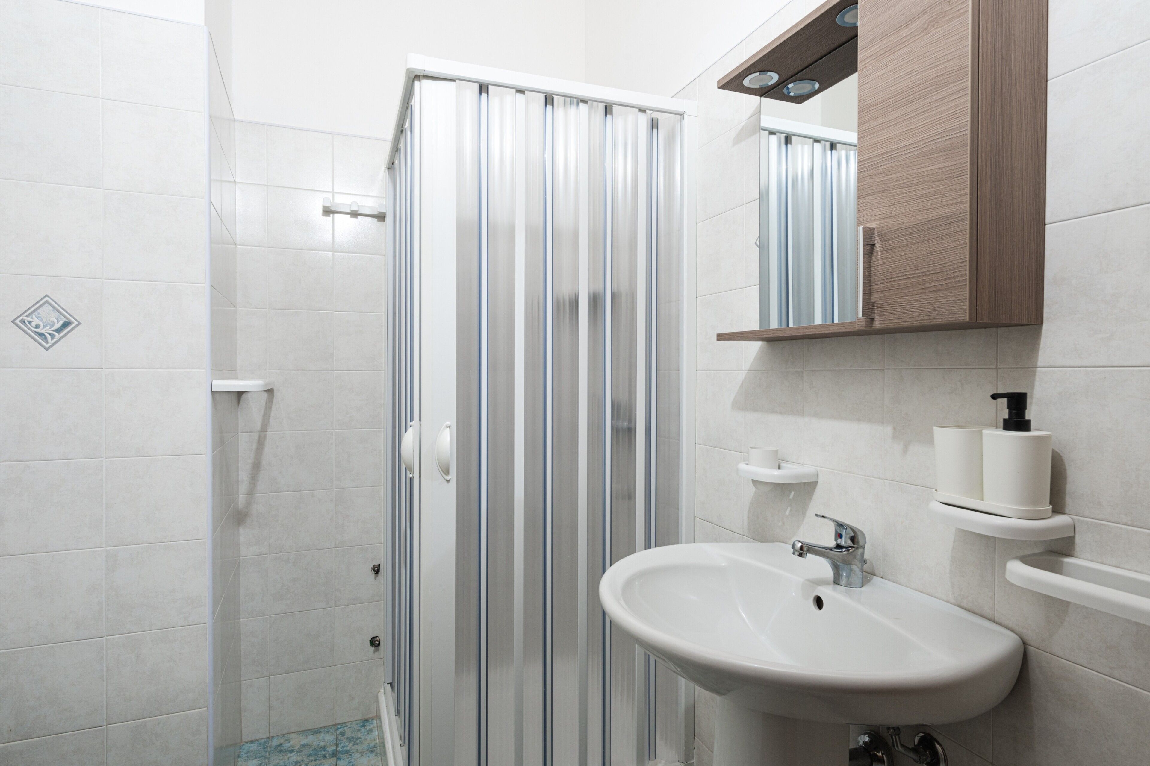 Ducha, secador de pelo y toallas