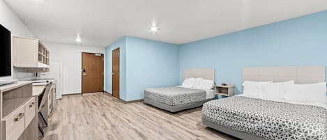 Suite, 2 Queen Beds, Accessible, Non Smoking | Desk, laptop workspace, free WiFi, bed sheets