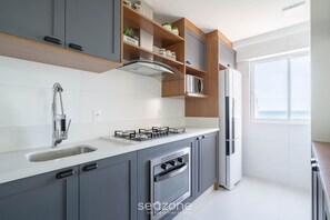 Basic Apartment | Private kitchen - 2BR Seaview apt Near Itapema Beach Sem501 (Itapema)